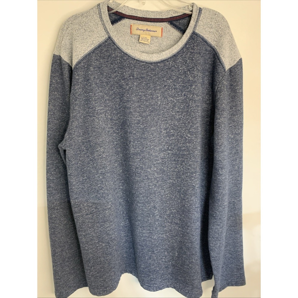 Tommy‎ Bahama Men's Blue Fleece Pullover Marlin Logo Sweatshirt XL Long Sleeve